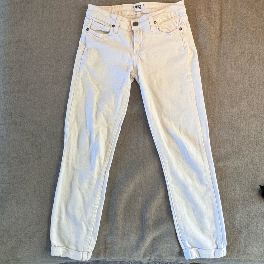 PAIGE Kylie Crop White Jeans - Picture 2 of 8